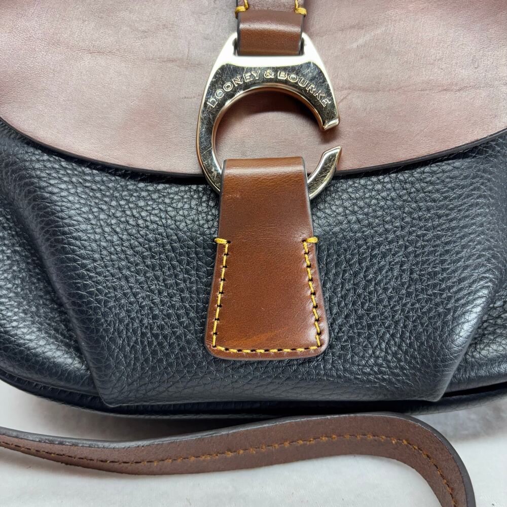 Dooney & Bourke Small Flap Crossbody Women Small Black Pebbled Leather BDRBP1439